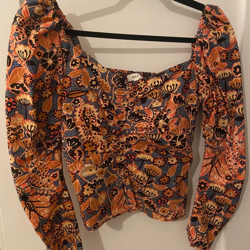 A.L.C. Floral Long Sleeve Top